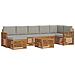 Set divani con cuscino 8 pcs Grigio Naturale e Chiaro - Foto miniatura 1
