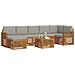 Set divani con cuscino 8 pcs Grigio Naturale e Chiaro - Foto miniatura 3
