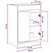 Mobiletto da Bagno Sotto Lavabo Legno antico 56 x 37,5 x 81 cm - Foto miniatura 7
