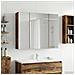 Mobiletto per specchio da bagno Rovere fumé 60 x 14,5 x 50 cm - Foto miniatura 4