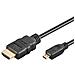 Cavo Hdmi High Speed With Ethernet Connettori Micro Hdmi "D" Maschio / Hdmi "A" Maschio Mt. 2 - Foto miniatura 2