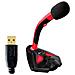 Microfono Desktop Usb Con Stand Per Computer Laptop Pc - Microfono Gaming Videogiochi Ps4 (rosso) - Foto miniatura 1