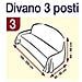 Copridivano Fodera Telo Protezione Divano Con Laccetti Fiocco Disegno Lord 3 Posti Grigio - Foto miniatura 4