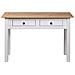 Tavolo Consolle Bianco 110x40x72 cm Legno Massello Pino Panama - Foto miniatura 4