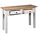 Tavolo Consolle Bianco 110x40x72 cm Legno Massello Pino Panama - Foto miniatura 5