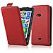 Custodia Compatibile Con Nokia Lumia 625 In Rosso Chili - Coperchio Protettivo In Design Flip Realizzato In Finta Pelle Liscia - Foto miniatura 1