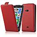 Custodia Compatibile Con Nokia Lumia 625 In Rosso Chili - Coperchio Protettivo In Design Flip Realizzato In Finta Pelle Liscia - Foto miniatura 2