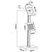 Supporto Da Pavimento Per Installare Tablet Stativo Stand Mc-724 - Foto miniatura 2