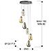 Sospensione A Soffitto A Goccia A Grappolo In Cristallo Con 6 Luci Integrate A Led Cromata - Foto miniatura 4