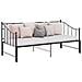 Telaio Divano Letto Estraibile Nero In Metallo 90x200 Cm - Foto miniatura 4