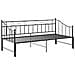 Telaio Divano Letto Estraibile Nero In Metallo 90x200 Cm - Foto miniatura 10