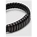 Bracciale in Pelle per Uomo, ""Helix"", 23cm, Nero - Foto miniatura 13