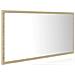 Specchio da Bagno LED Rovere Sonoma 90x8,5x37 cm in Acrilico - Foto miniatura 2