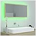 Specchio da Bagno LED Rovere Sonoma 90x8,5x37 cm in Acrilico - Foto miniatura 3