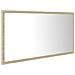 Specchio da Bagno LED Rovere Sonoma 90x8,5x37 cm in Acrilico - Foto miniatura 9