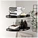 Scaffali Angolari A Parete 2 Pz Nero Lucido 35x35x3,8 Cm Mdf - Foto miniatura 1