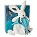 Coniglio Doudou -25 Cm - Bianco / Blu Pavone - Coniglio Pompon Pavone - Idea Regalo - Happy Pop - Happy Doudou To You - Foto miniatura 1