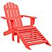 Sedia Giardino Adirondack con Ottomana Massello di Abete Rossa - Foto miniatura 1