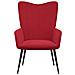 Sedia Relax Rosso Vino in Velluto - Foto miniatura 3