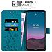 Cadorabo Custodia Compatibile Con Nokia 5.4 In Blu Fiore - Coperchio Protettivo In Design Floreale Con Chiusura Magnetica, Funzione Stand E Slot Per Carte - Foto miniatura 2