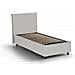 Letto Singolo Brunilde, Letto Contenitore Con Rivestimento In Ecopelle, 100% Made In Italy, Apertura Laterale, Adatto Per Materasso Cm 80x190, Bianco - Foto miniatura 3