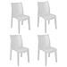 Sedia Da Esterno Ravenna, Set Di 4 Sedute Da Giardino, Sedia Per Tavolo Da Pranzo, Poltrona Outdoor Effetto Rattan, 100 % Made In Italy, 48x55h86 Cm, Bianco - Foto miniatura 1