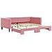 Divano Letto Con Letto Estraibile Rosa 100x200 Cm In Velluto - Foto miniatura 2