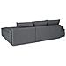 Divano Angolare Trasformabile Reversibile A 3 Posti + Contenitore - Tessuto Grigio - 274 X 184 Cm - Foto miniatura 1