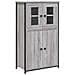 Credenza Grigio Sonoma 62x32x106,5 Cm In Legno Multistrato - Foto miniatura 2