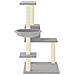 Albero Per Gatti Con Tiragraffi In Sisal Grigio Chiaro 95 Cm - Foto miniatura 3