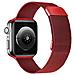 Cinturino Per Apple Watch 38/40/41mm Acciaio Inox Stile Milanese, Rosso - Foto miniatura 2