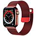 Cinturino Per Apple Watch 38/40/41mm Acciaio Inox Stile Milanese, Rosso - Foto miniatura 3