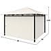 Gazebo 3x3 Metri Robusto Impermeabile Struttura In Ferro Telo Chiusura Zip Beige - Foto miniatura 3