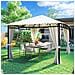 Gazebo 3x3 Metri Robusto Impermeabile Struttura In Ferro Telo Chiusura Zip Beige - Foto miniatura 1