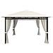 Gazebo 3x3 Metri Robusto Impermeabile Struttura In Ferro Telo Chiusura Zip Beige - Foto miniatura 4