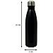 Borraccia Termica Travel Tinta Unita 500ml Bottiglia Acqua Thermos Bevande Borraccia Nero - Foto miniatura 3