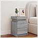 Comodino Con Luci Led Grigio Sonoma 35x39x55 Cm - Foto miniatura 3