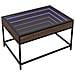 Tavolino Da Salotto Con Led Infinity Rovere Marrone 70x50x41 Cm - Foto miniatura 2