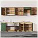 Mobile Base Per Cucina Componibile In Legno Colore Verde Con 2 Ante 2 Scomparti - Foto miniatura 3