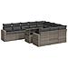 Set Divani Da Giardino 11 Pz Con Cuscini In Polyrattan Grigio - Foto miniatura 2