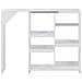Tavolo Da Bar Con Scaffale Mobile Bianco 138x39x110 Cm - Foto miniatura 1