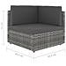 Divano Ad Angolo Modulare In Polyrattan Grigio - Foto miniatura 6