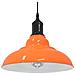 Lampada Sospensione Regolabile E27 Arancio Lucido Ø31cm Metallo - Foto miniatura 2