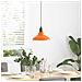 Lampada Sospensione Regolabile E27 Arancio Lucido Ø31cm Metallo - Foto miniatura 3