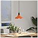 Lampada Sospensione Regolabile E27 Arancio Lucido Ø31cm Metallo - Foto miniatura 4