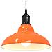 Lampada Sospensione Regolabile E27 Arancio Lucido Ø31cm Metallo - Foto miniatura 5