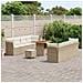 Set da Giardino  di 11 pezzi con Cuscini Beige Polyrattan Acacia, Set da Pranzo da Giardino  di 3 pezzi con Cuscini Beige Polyrattan Acacia - Foto miniatura 3