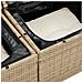 Set da Giardino  di 11 pezzi con Cuscini Beige Polyrattan Acacia, Set da Pranzo da Giardino  di 3 pezzi con Cuscini Beige Polyrattan Acacia - Foto miniatura 8