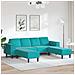 Set di divani 3 pcs Turchese Velluto - Foto miniatura 2