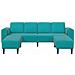 Set di divani 3 pcs Turchese Velluto - Foto miniatura 4